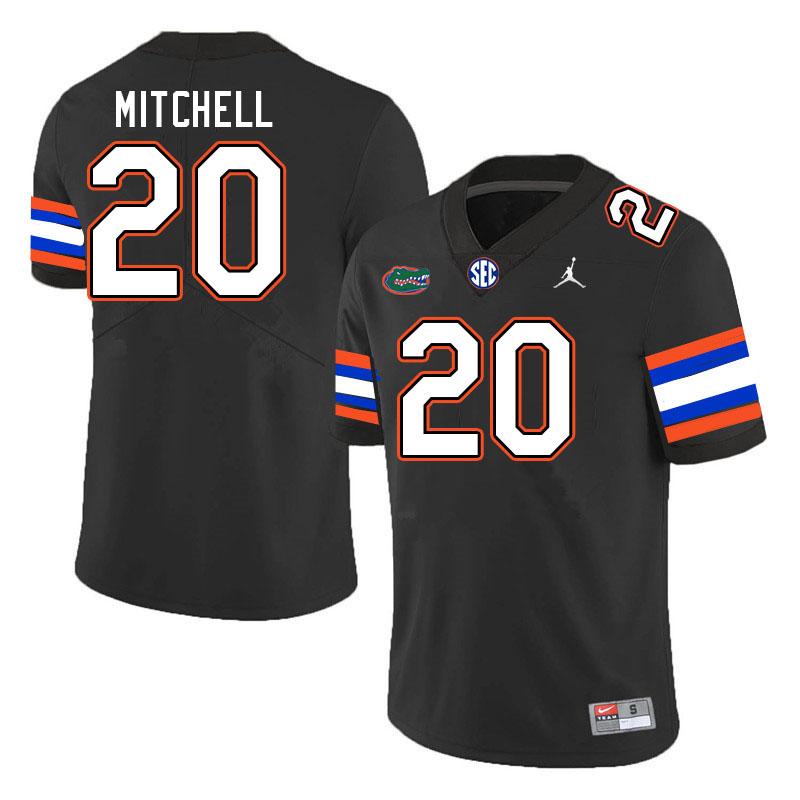 Men #20 Teradja Mitchell Florida Gators College Football Jerseys Stitched-Black